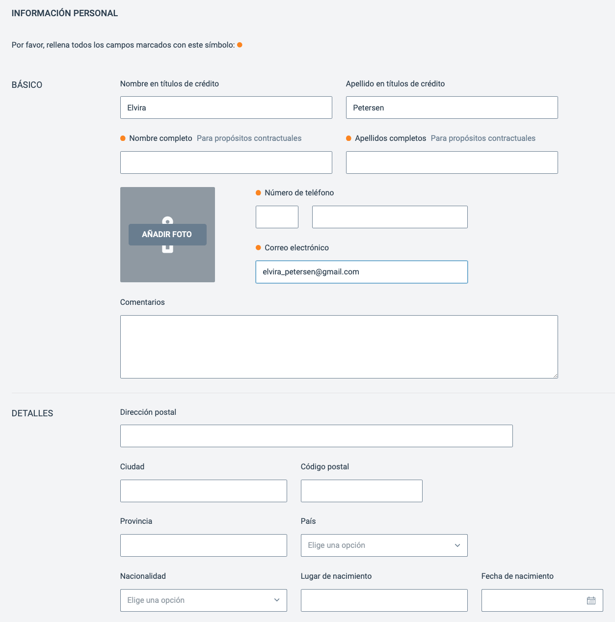 Willco’s Data confirmation form